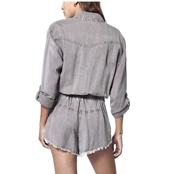 YOUNG FABULOUS & BROKE River Raw Linen Blend Utility Romper - Picture 3 of 13